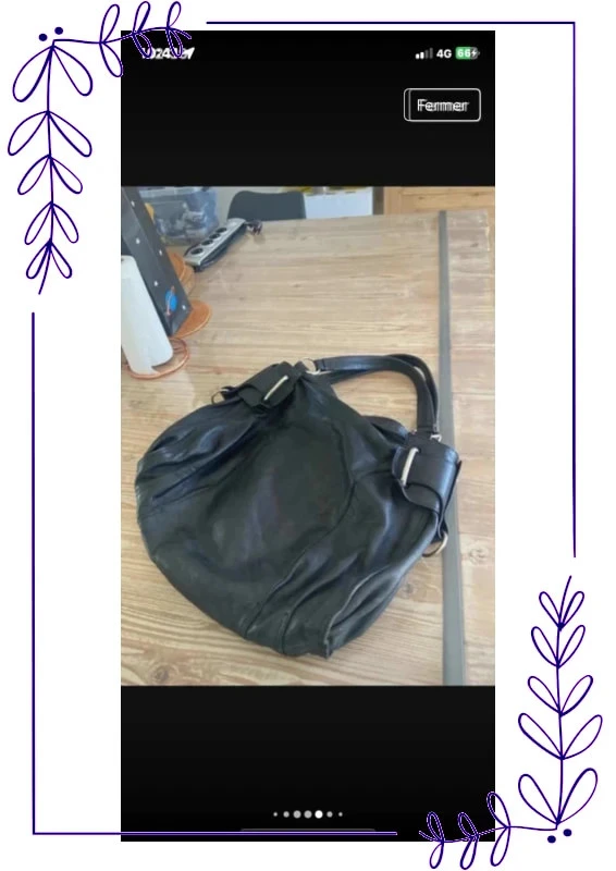 Gran bolso de mano de cuero – photo 6